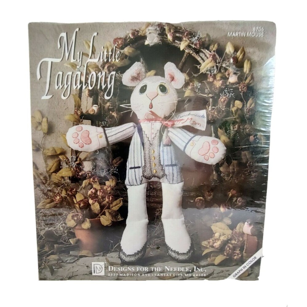 My Little Tagalong Kit Martin Mouse 8706 NIP Designs Needle Cross Stitch Craft